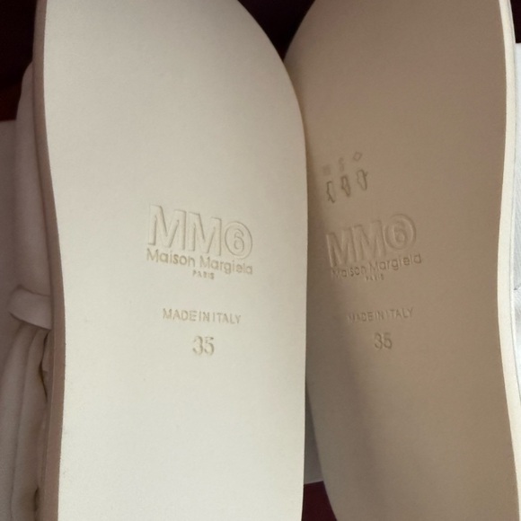 Maison Martin Margiela White Embossed Logo Slide Sandals EU35 - Picture 3 of 8